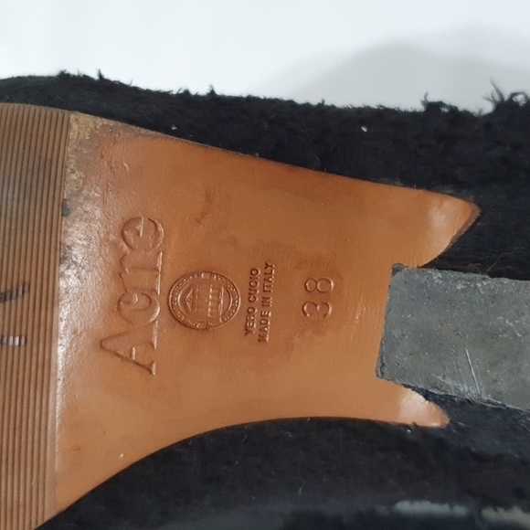 ACNE Alma Sable Distressed Ankle Booties - Picture 5 of 10